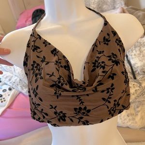 White Fox Tie Crop Top